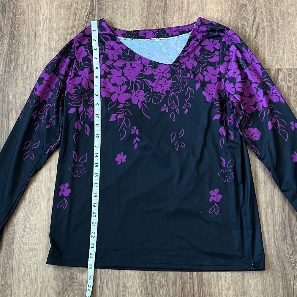 3 Top Bundle Purple and B&W Size L - Picture 14 of 16